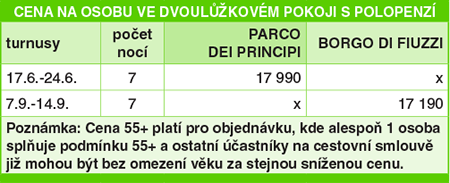 Cenk - Hotel PARCO DEI PRINCIPI *** (zjezd senior 55+) cvien a aerobic u moe - Scalea - CALABRIA